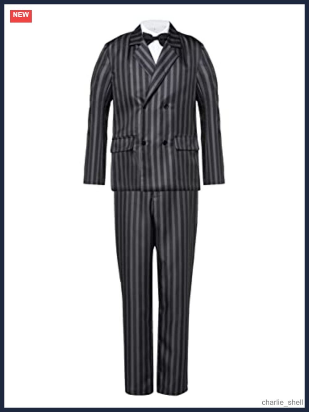 Men's 1920s Gangster Pinstripe Suit Costume Set